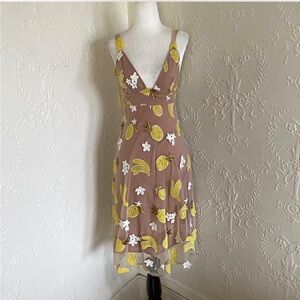 For Love And Lemons Fruit Punch Midi Dress Sequin